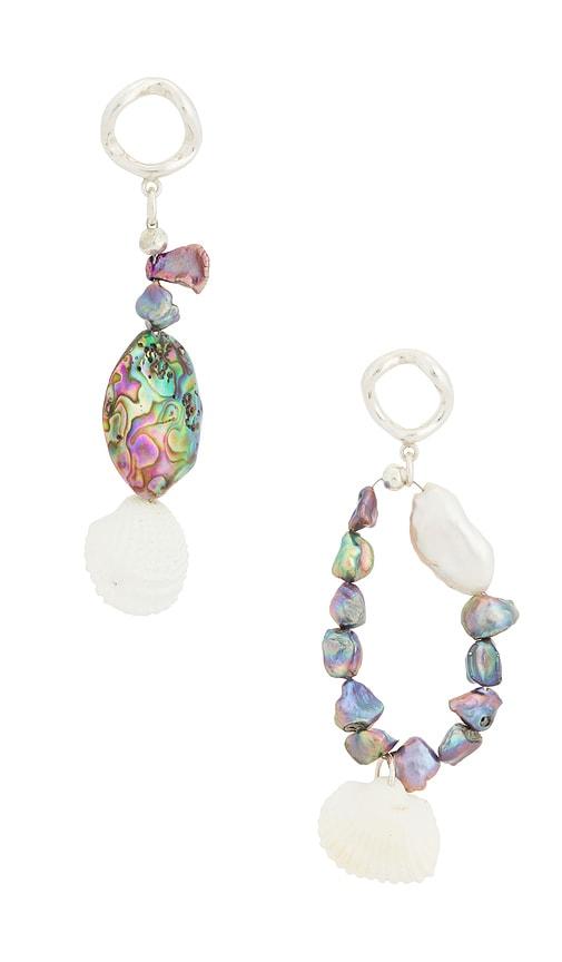 studio conchita bomba #6 earrings in metallic silver.