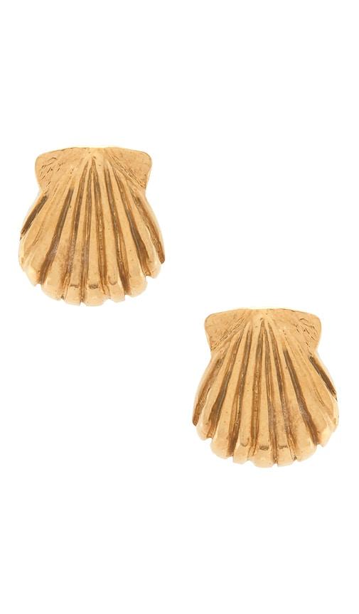 studio conchita conchita oro studs in metallic gold.