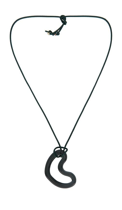 studio conchita elsa glass necklace in dark green.