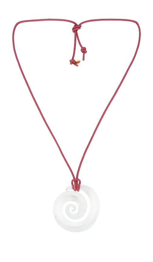 studio conchita georgia glass necklace in pink.
