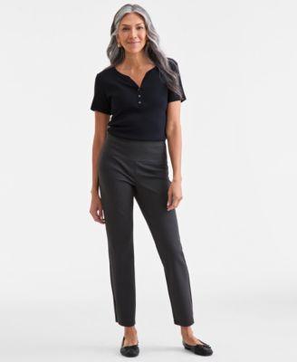 style co womens straight leg ponte knit pants created for macys