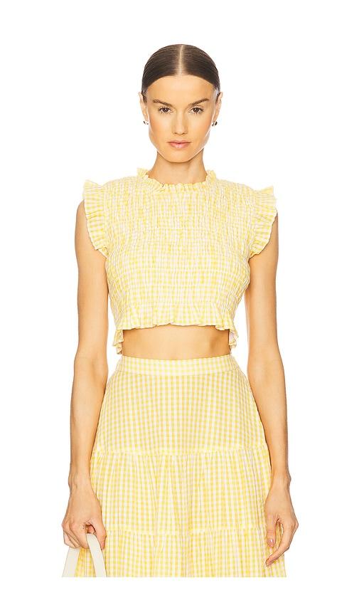 sundress malone top in yellow. - size l/xl (also in m/l, xl/xxl)