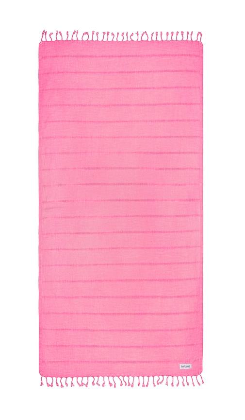 sunkissed fiji sand free beach towel in pink.