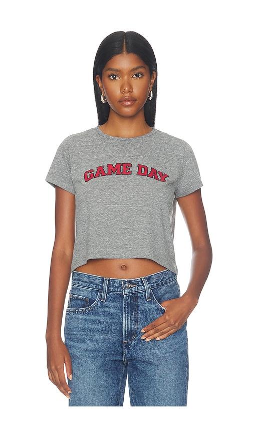 sunny somewhere red game day tiny tee in grey. - size l (also in m, s, xl, xs)
