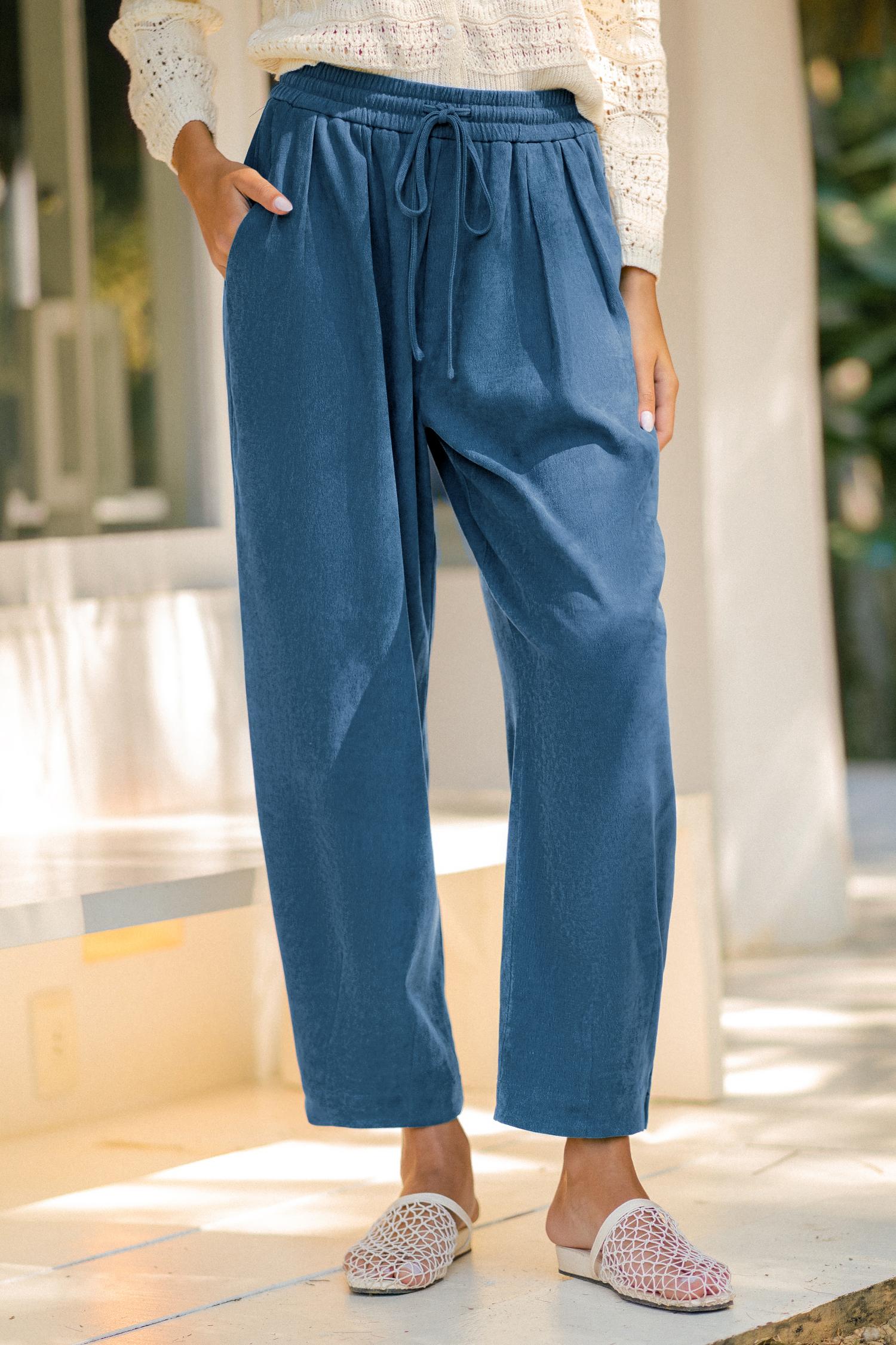 sunset society blue pants - l