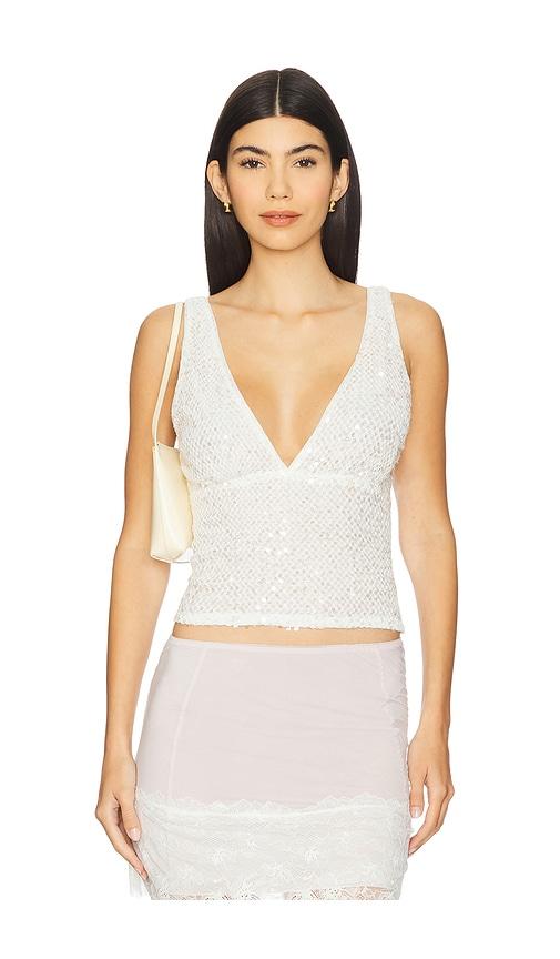 superdown adriana top in ivory. - size l (also in m)