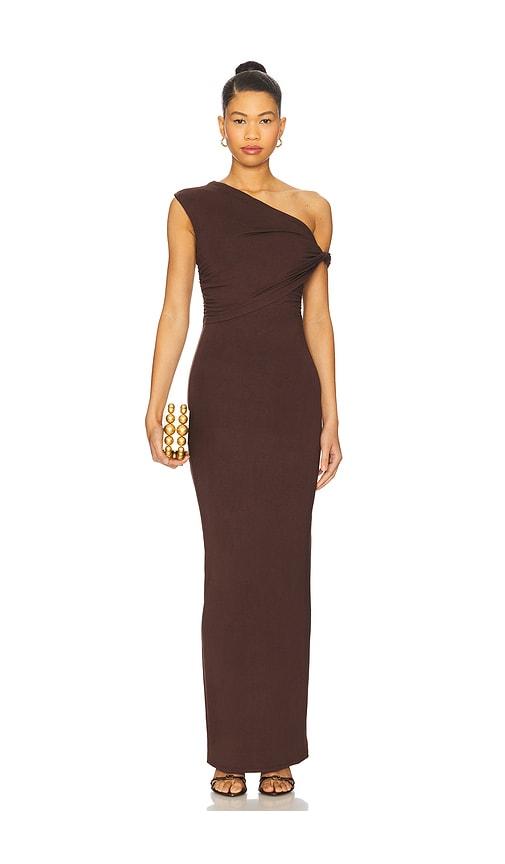 superdown alessia maxi dress in brown. - size xs (also in xxs)