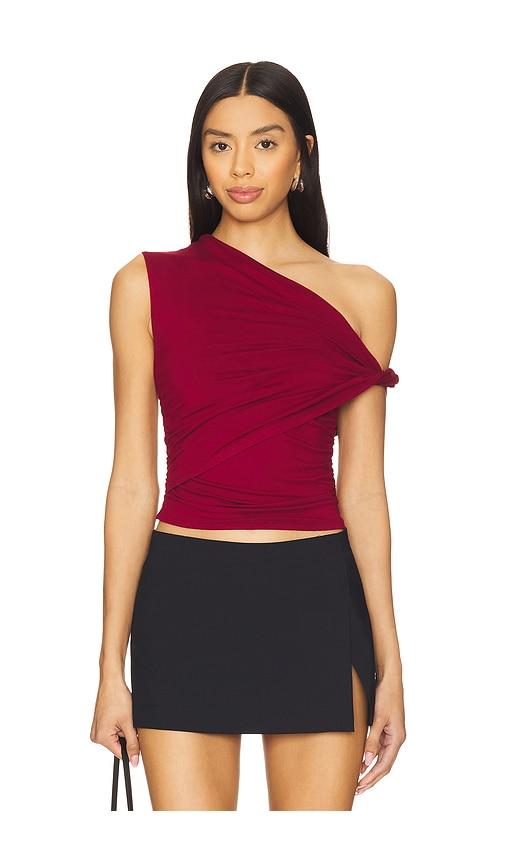 superdown alessia top in burgundy. - size m (also in xs, xxs)