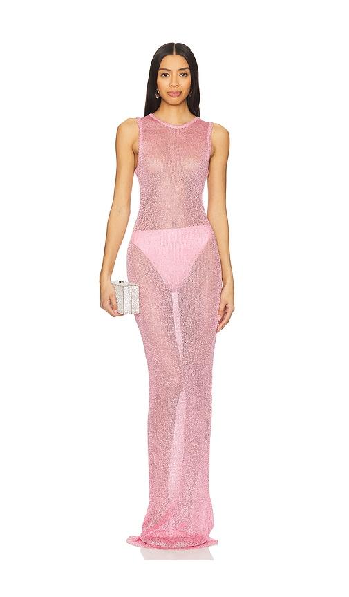 superdown alix maxi dress in pink. - size l (also in m, s, xs)