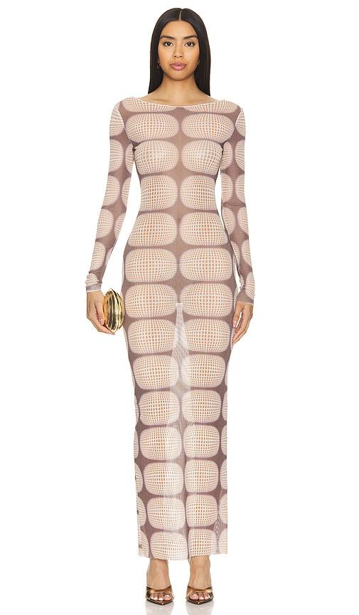 superdown amaya maxi dress in brown. - size l (also in xs, s, m, xxs)