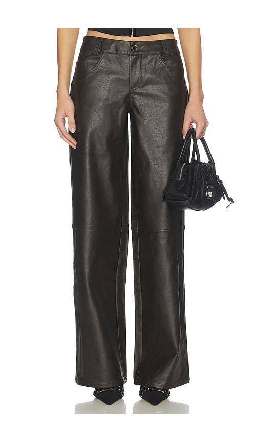 superdown ana faux leather pant in black. - size m (also in s, xs)