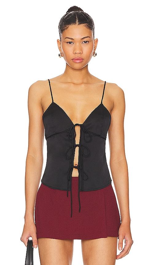 superdown anahi cami top in black. - size l (also in m, xl)