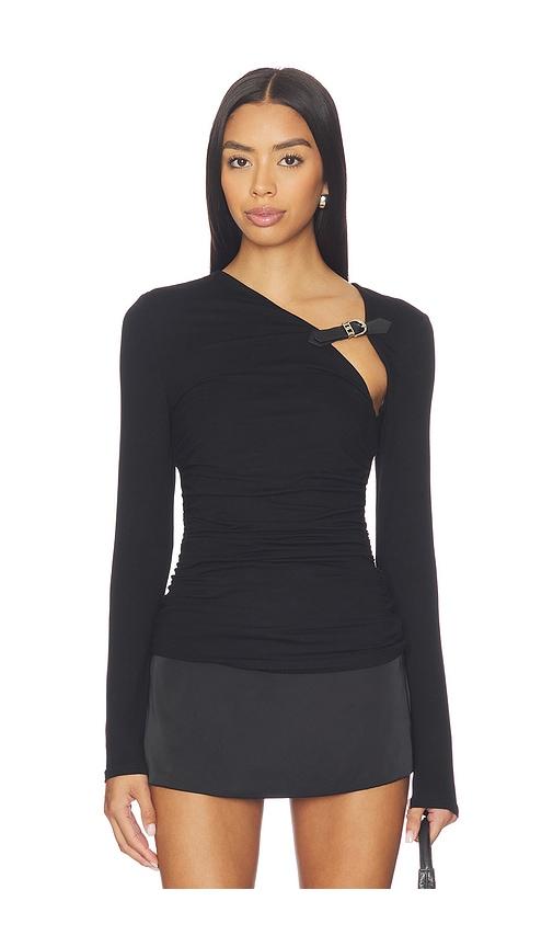 superdown analeah buckle top in black. - size xs (also in xxs)