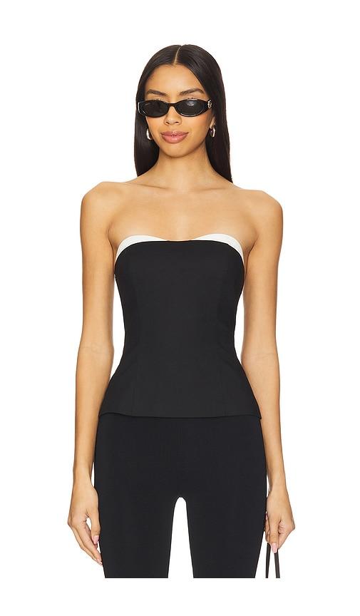 superdown anika strapless top in black. - size l (also in xs, xxs, s, m)