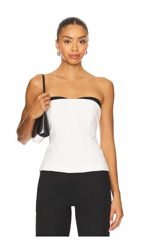 superdown anika strapless top in white. - size s (also in xs)