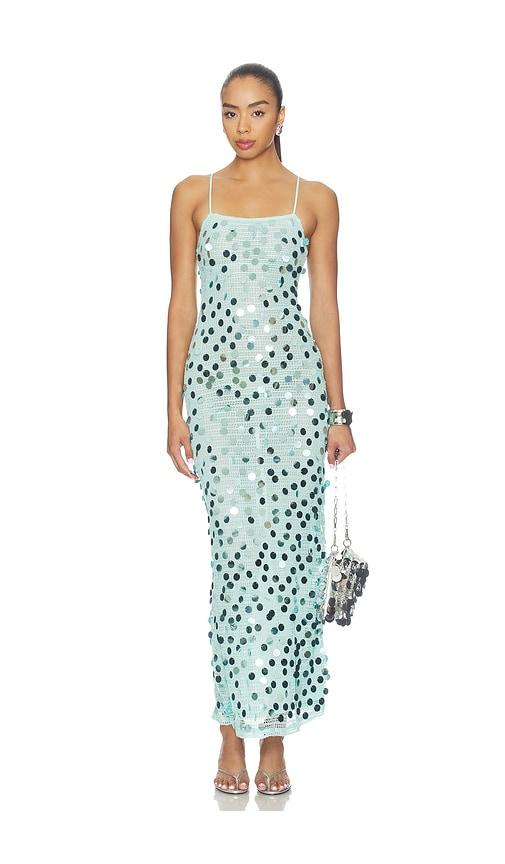 superdown arna maxi dress in baby blue. - size m (also in s, xs, xxs)