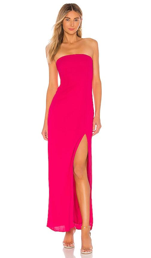 superdown asher strapless dress in pink. - size s (also in xs)