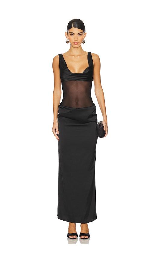 superdown astri maxi dress in black. - size l (also in m, xl)