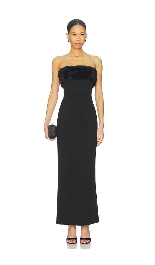 superdown audrey maxi dress in black. - size m (also in xs)