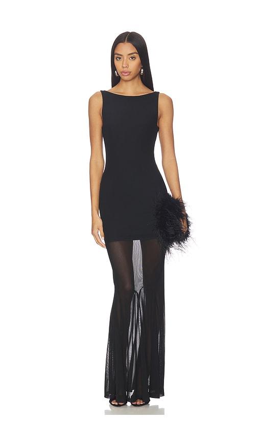 superdown auli maxi dress in black. - size l (also in s)