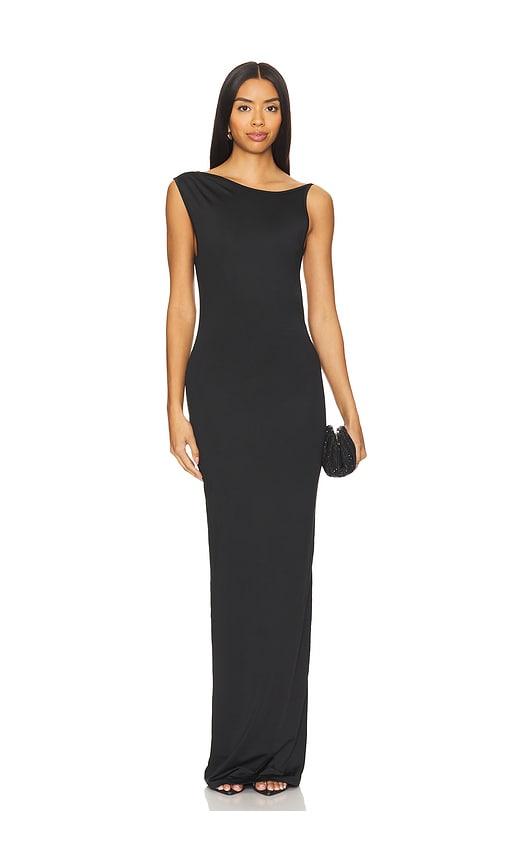 superdown avya maxi dress in black. - size s (also in xxs)