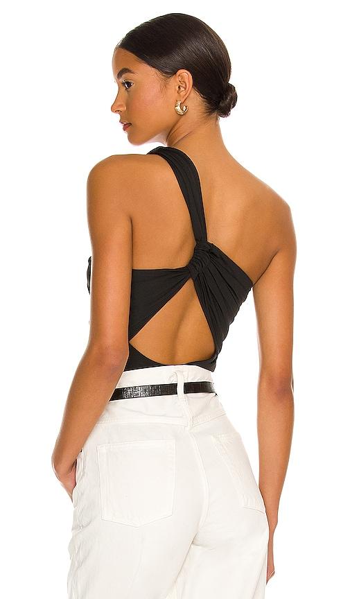 superdown bailee one shoulder bodysuit in black. - size m (also in xxs, xs, s, l, xl)