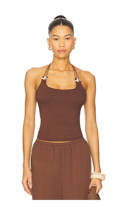 superdown blanche halter top in brown. - size s (also in xxs)