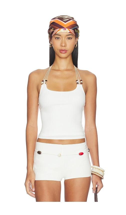 superdown blanche halter top in white. - size l (also in m)