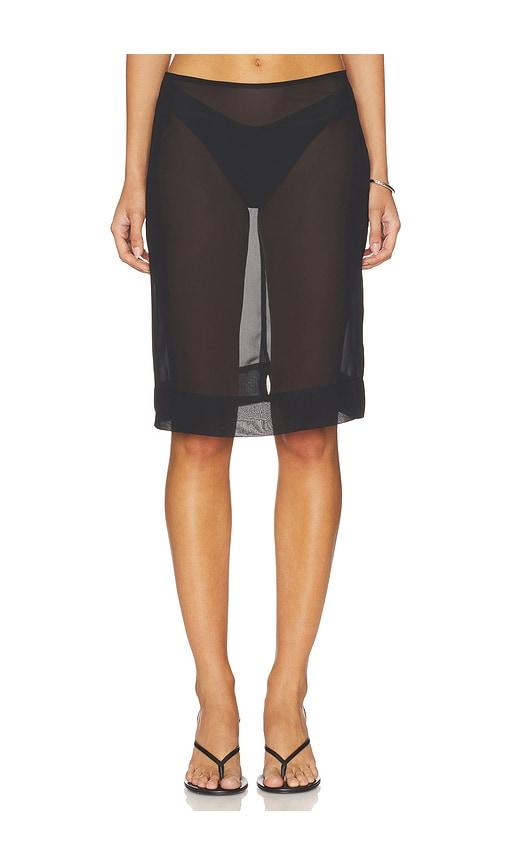 superdown brantley midi skirt in black. - size l (also in xl)