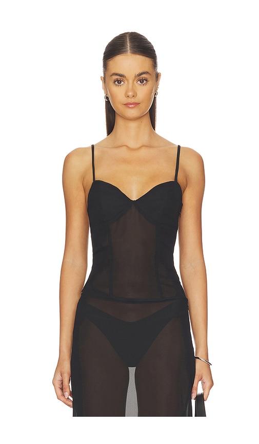 superdown brantley top in black. - size l (also in xs, s, m, xl)