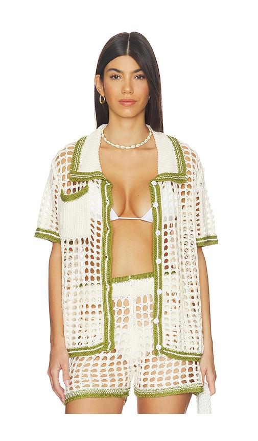 superdown bronwin top in cream. - size m (also in xs, s)