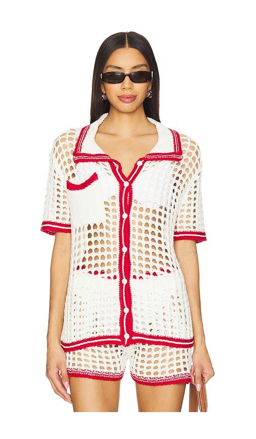 superdown bronwin top in white. - size m (also in xs, s)