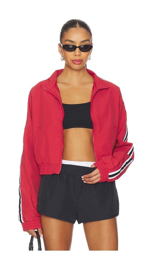 superdown cait windbreaker jacket in red. - size l (also in xs, s, xxs, m, xl)