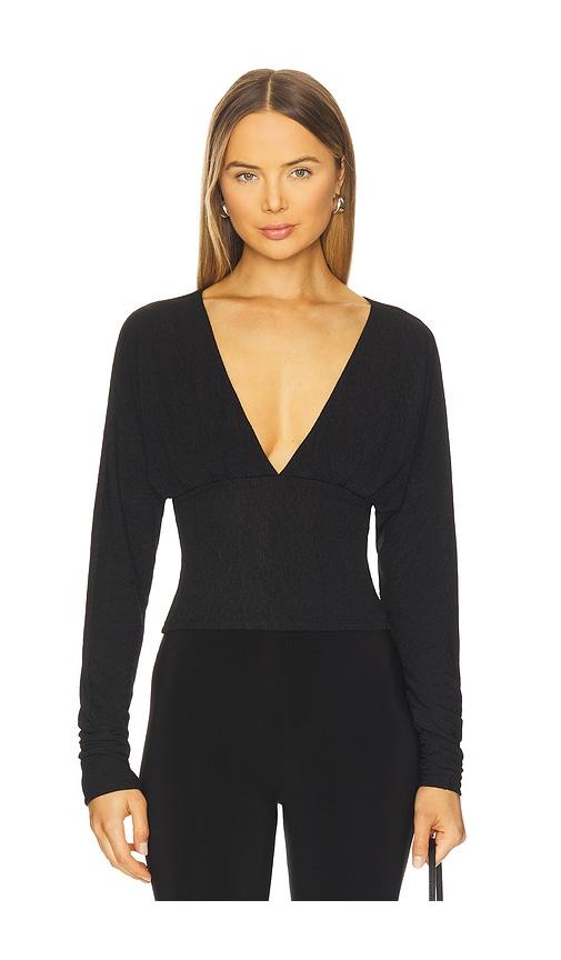 superdown cece dolman sleeve top in black in black. - size m (also in s, xl)
