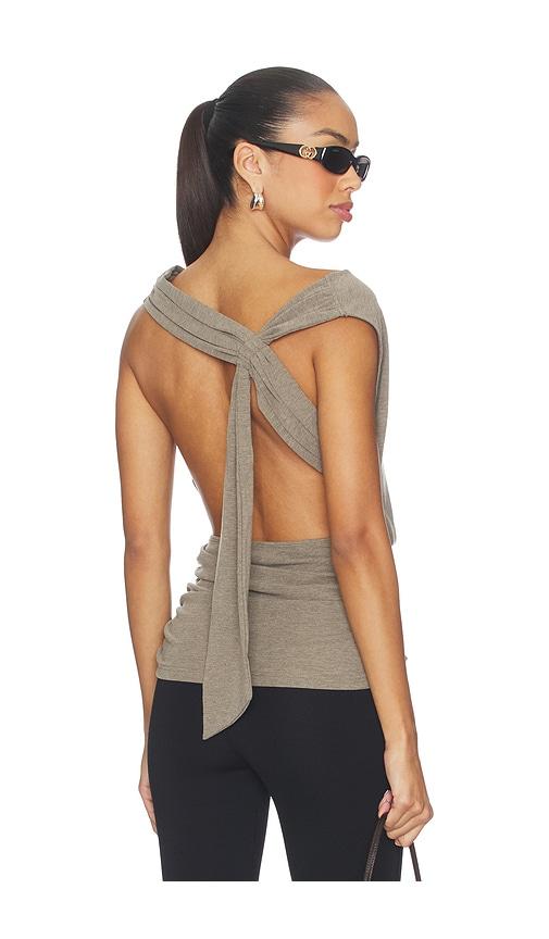 superdown cecilia top in grey. - size l (also in m, xl)