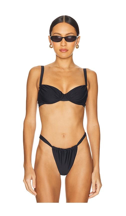 superdown chiara bikini top in black. - size xs (also in xxs)