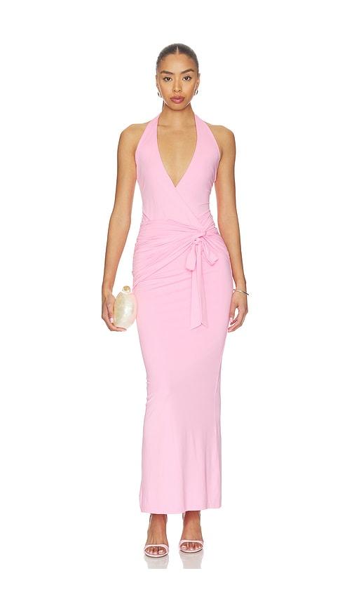 superdown chloe halter maxi dress in pink. - size m (also in xxs)