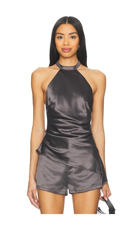 superdown clo top in grey. - size l (also in m, s, xl, xs)