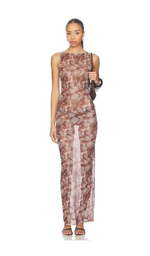 superdown daranna maxi dress in brown. - size m (also in s)