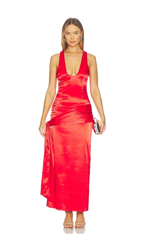 superdown dempsey maxi dress in red. - size l (also in xxs, xs, s, m)