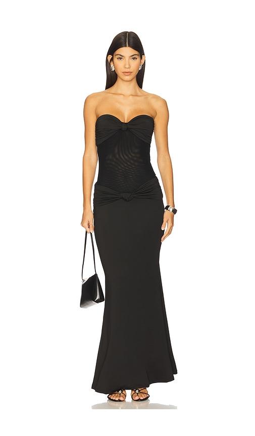 superdown dianah maxi dress in black. - size l (also in m)