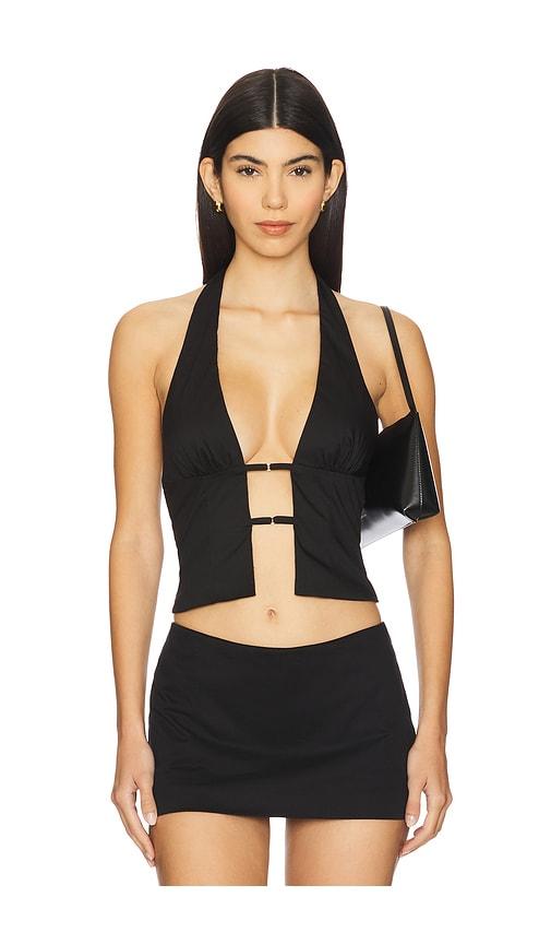 superdown dulcie top in black. - size l (also in m, xl)