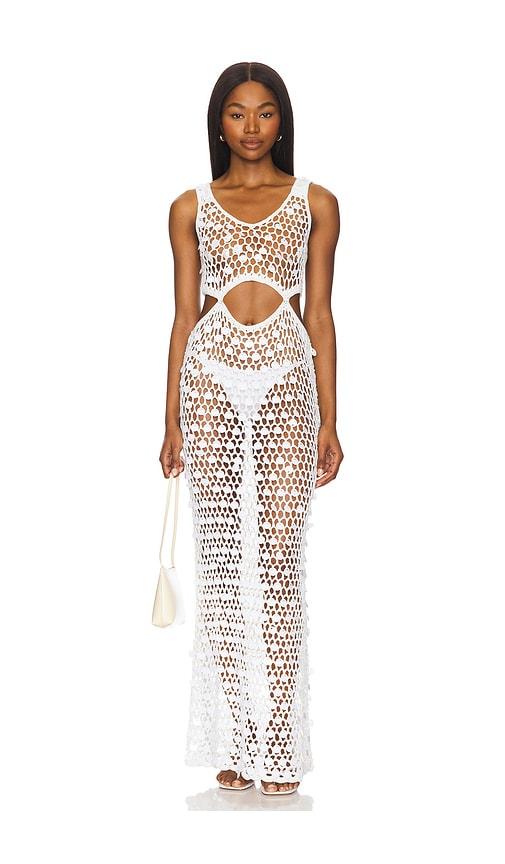 superdown elena maxi dress in white. - size l (also in m)