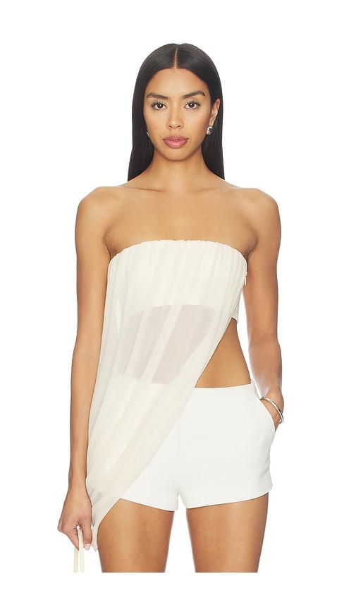 superdown elodie strapless top in ivory. - size l (also in m)