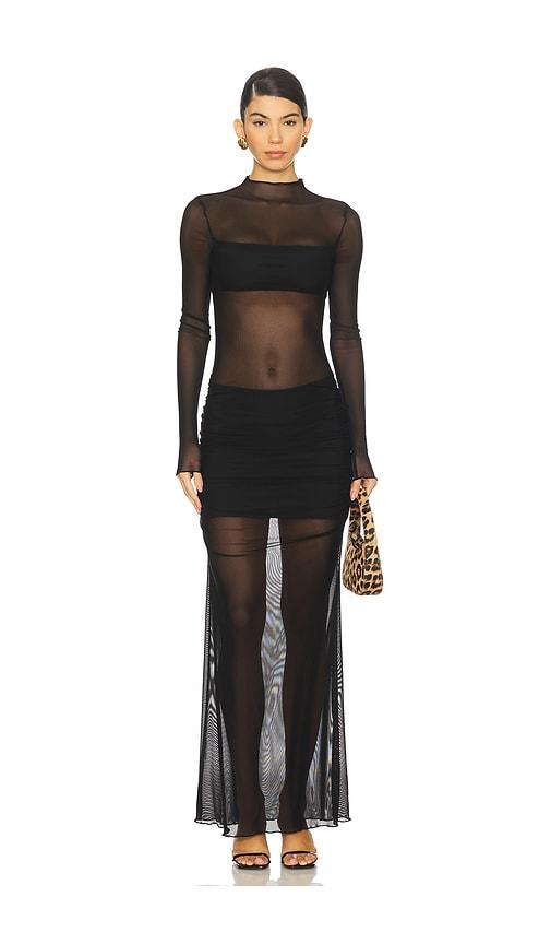 superdown elysha maxi dress in black. - size s (also in xs)
