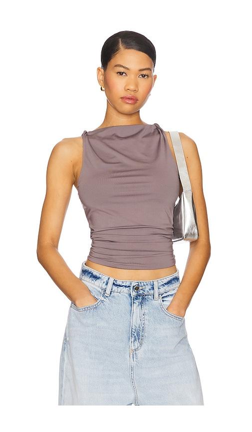 superdown emile top in grey. - size m (also in xxs, xs, s)
