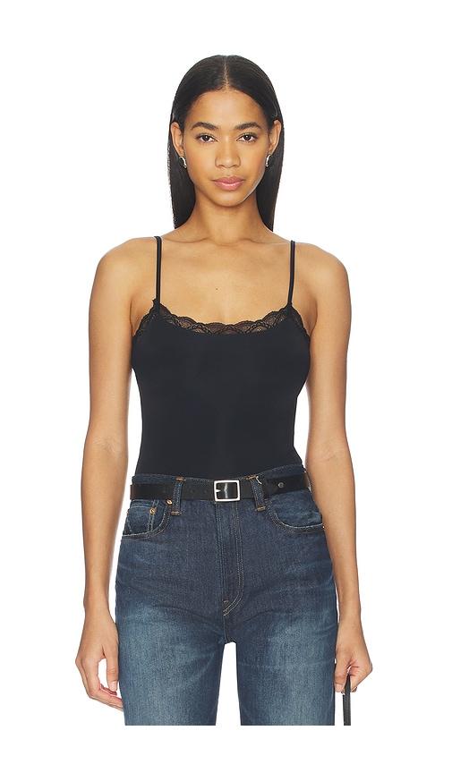 superdown evalina bodysuit in black. - size m (also in xs, s)
