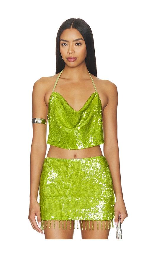superdown fallon top in green. - size l (also in xs, s, m, xl)