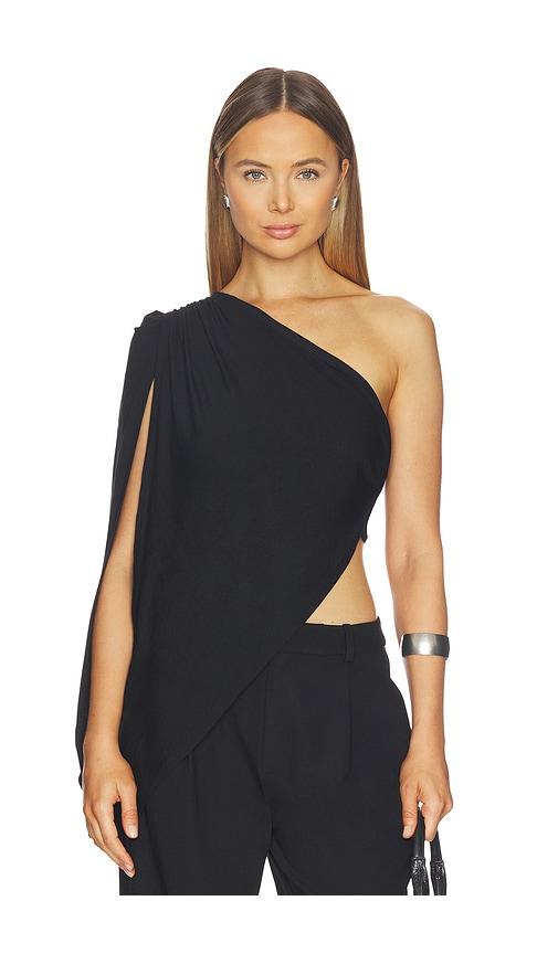 superdown fellie asymmetrical top in black. - size l (also in xs, xxs, s, m, xl)