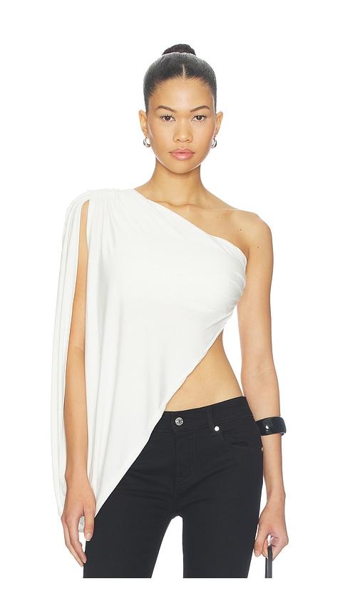 superdown fellie asymmetrical top in white. - size l (also in xxs)